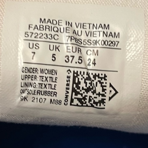 Converse Chuck Taylor All Star 2X OX Egret/Multi/White Size Women’s 7 - Picture 12 of 13